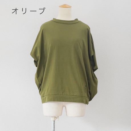 3色＊レディース＊SLOWHANDS-スローハンズ-POOFY Back-Gathered T-Shirt