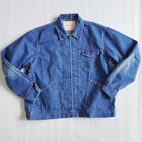 ユニセックス＊H.UNIT-エイチユニット-Denim zip work jacket H-JK048