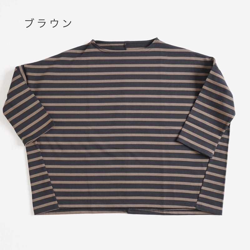 2025年秋入荷2色＊レディース＊Linenya-リネンヤ-ボーダー長袖Tシャツ