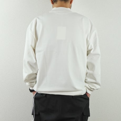2色＊ユニセックス＊LA MOND-ラモンド-DRAWST MOCK NECK COTTON LONGTEE LM-C-207-CT