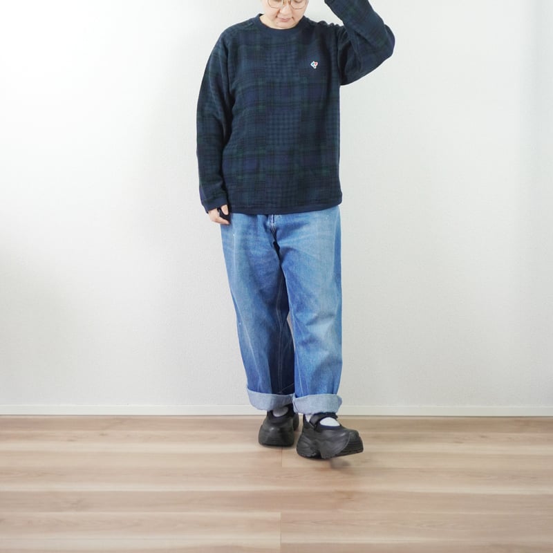 marumaru.00 23ブルー ユニセックス ARVOR MAREE-アルボマレー-FUHAKU L/S TEE コットンフラ