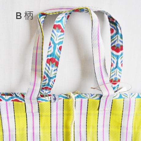 4色＊goods＊SLOWHANDS-スロウハンズ-MULTI STRIPE MESH  TOTE