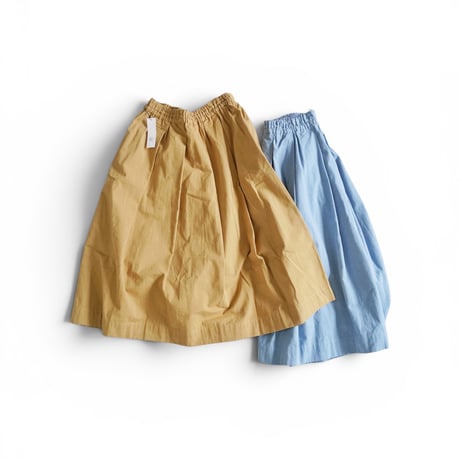 2色＊レディース＊Linen ya-リネンヤ-タックスカート/ライトブルー、ベージュ