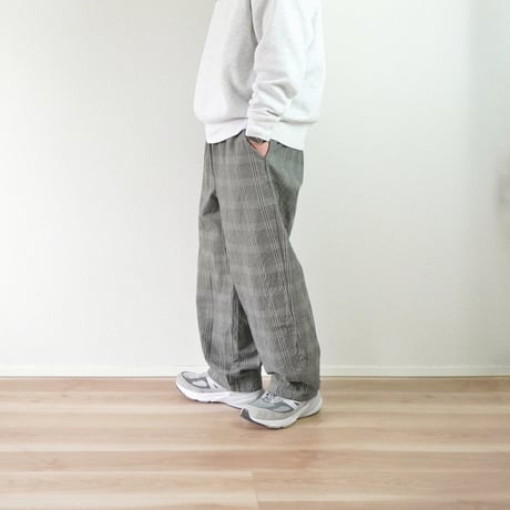 2色ユニセックス＊have a good day-ハブアグッドデイ-Plaid volume pants チェックボリュームパンツ