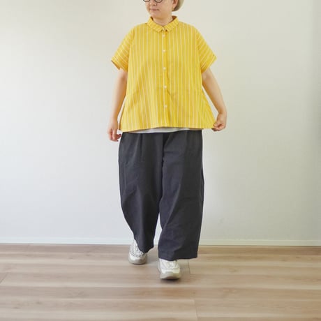 3色＊ASCOT-アスコット-ストライプ フレンチスリーブブラウス