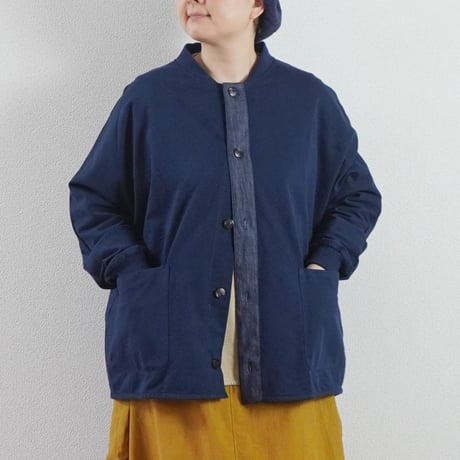 2色＊ユニセックス＊SLOWHANDS-スローハンズ-オーガニックコットン フレンチテリー ペインタージャケット