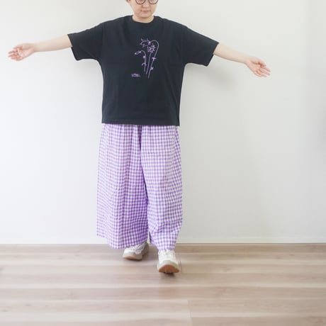 ＊ユニセックス＊ämne-アンヌ-" Blåklocka " half sleeve tee / amn-CS-096