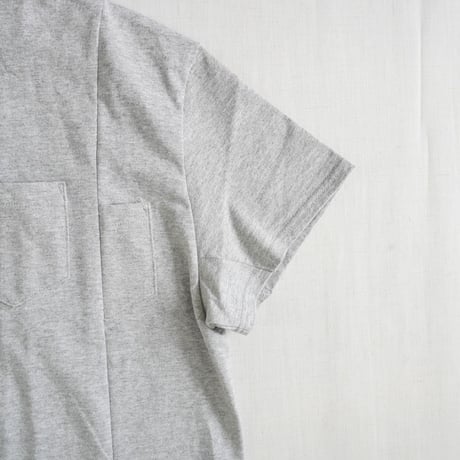＊ユニセックス＊Audience-オーディエンス-ビッグサイズリメイク USAファブリック丸胴国産ポケットTEE/杢グレー