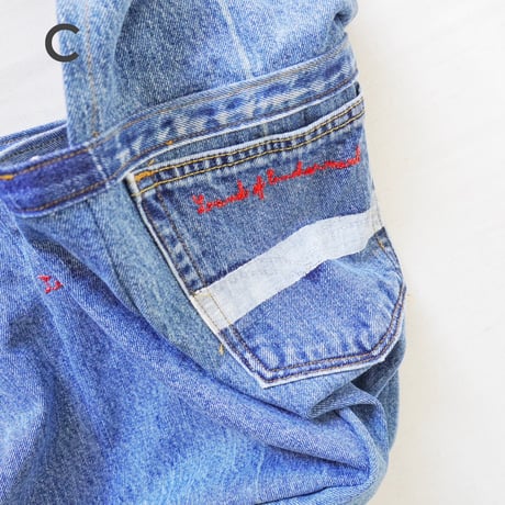 THRIFTY LOOK（スリフティルック） BLUE DENIM NEWSPAPER BAG