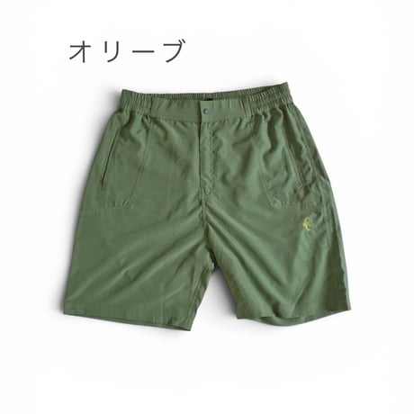 2色＊ユニセックス＊SLOWHANDS-スローハンズ-nylon×polyester stretch Treck Shorts