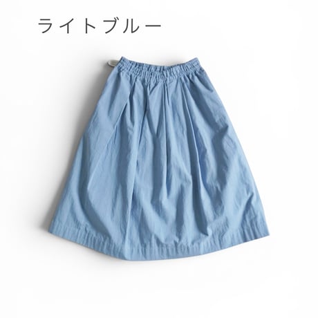 2色＊レディース＊Linen ya-リネンヤ-タックスカート/ライトブルー、ベージュ