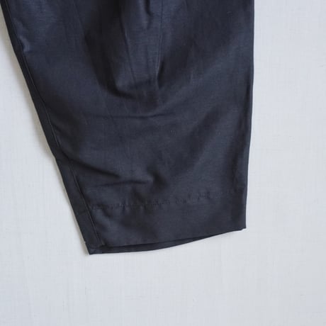 2色レディース＊結-ゆい-COTTON/LINEN BACK SATIN WIDE TUCK EASY TROUSERS /YWTEP-004