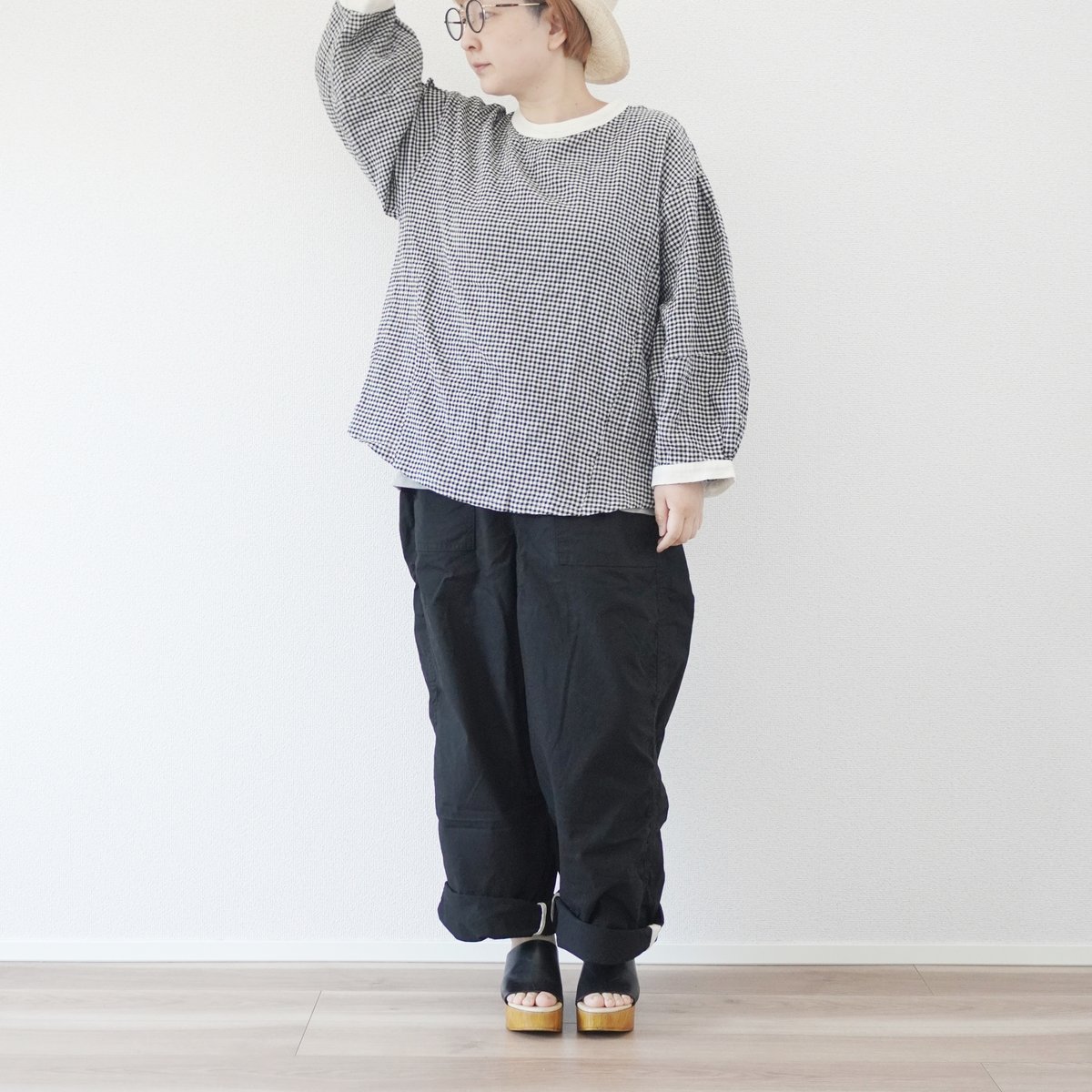 00s coquette ダークコア チェック リボン フリル カットソー 00s coquette ダークコア チェック リボン フリル カットソー