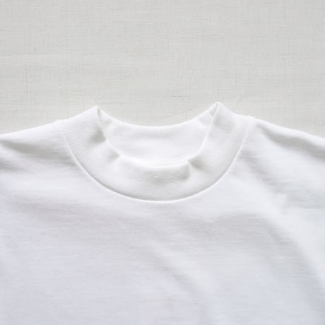 2色＊ユニセックス＊LA MOND-ラモンド-DRAWST MOCK NECK COTTON LONGTEE LM-C-207-CT