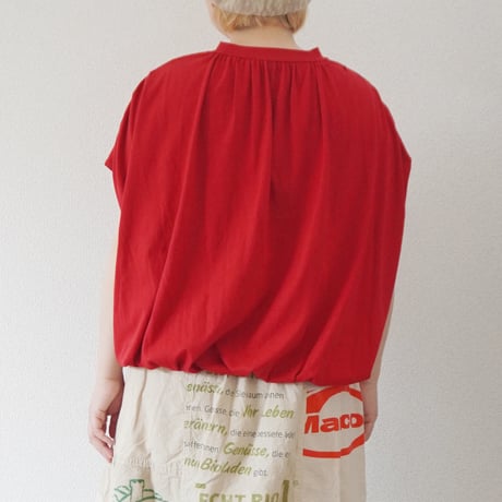 3色＊レディース＊SLOWHANDS-スローハンズ-POOFY Back-Gathered T-Shirt