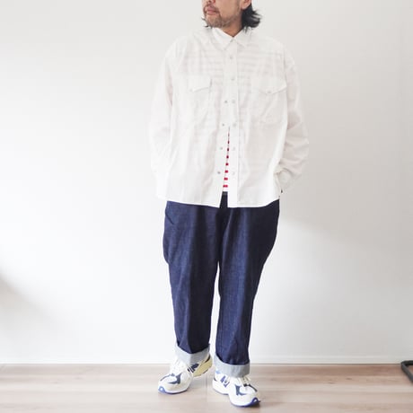 ＊ユニセックス＊IMPRESTORE-インプレストア-5oz Basket Western Shirts / Dwayne (White)