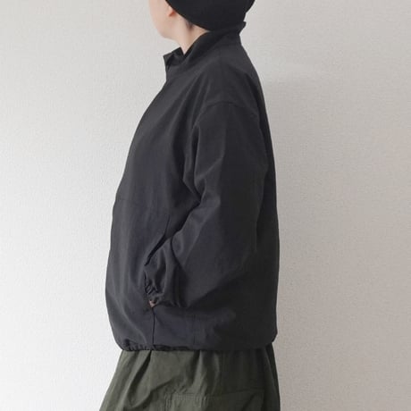 ＊ユニセックス＊LA MOND-ラモンド-STAND NECK SHARI BLOUSON/LM-O-124-SH ブラック