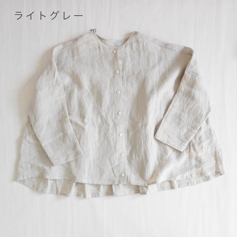 drawer 2019ss リネン　バックギャザー　ブラウス36 美品 2色＊レディース＊Linenya-リネンヤ-リネンバックギャザーブラウス