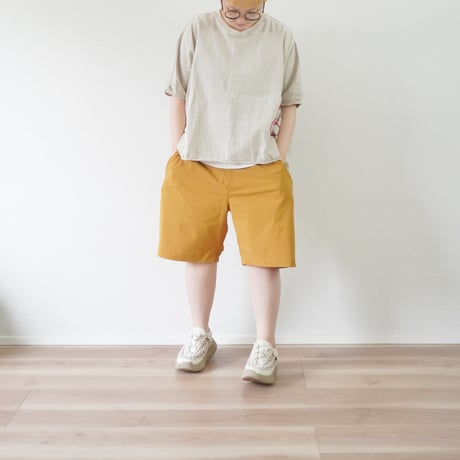 2色＊ユニセックス＊SLOWHANDS-スローハンズ-nylon×polyester stretch Treck Shorts