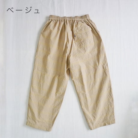 2色ユニセックス＊have a good day-ハブアグッドデイ-Plaid volume pants チェックボリュームパンツ