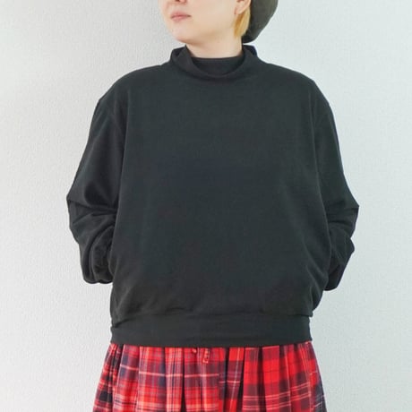 2色＊ユニセックス＊LA MOND-ラモンド-LOUNGE SUEDE HIGH NECK SWEAT LM-C-211