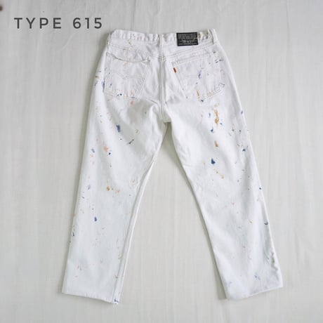 ユニセックス＊Nasngwam-ナスングワム-COLLISION PANTS TYPE615 ワイドテーパード（ホワイトデニム リメイク）
