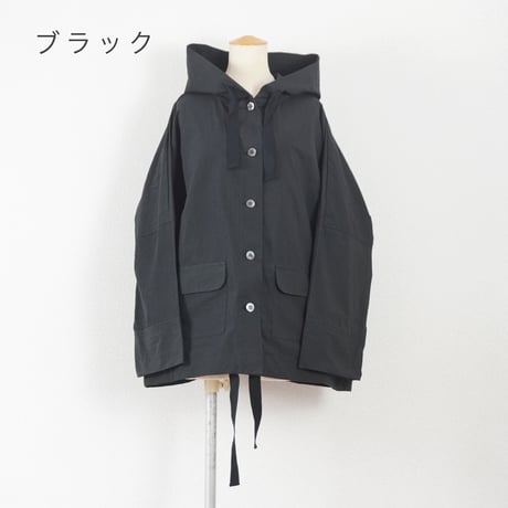 3色＊ASCOT by yim-アスコットバイイム-コットンナイロン スノーウォッシュ フードブルゾン