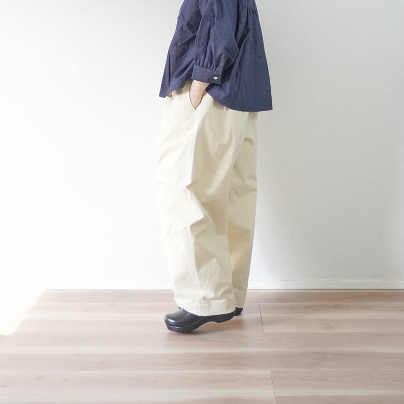 2色ユニセックス＊結-ゆい-Chino Cloth Planer Easy Pants-Tap