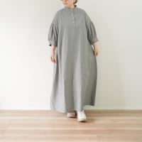 3色＊レディース＊Linenya-リネンヤ-遠州織リネン 7分袖ノーカラー