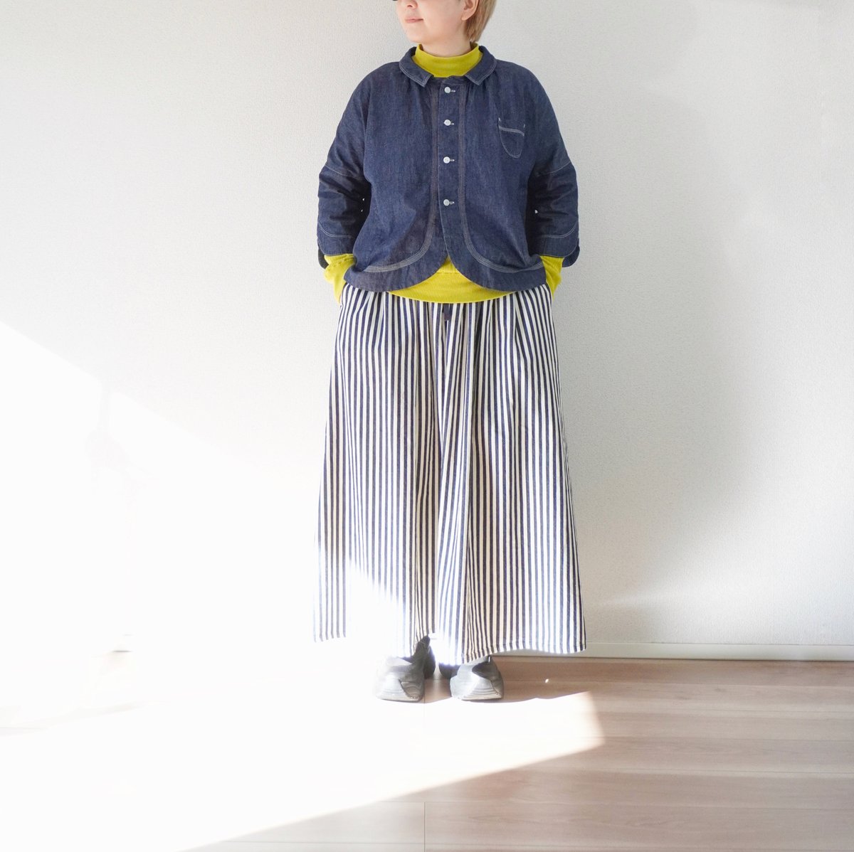 レディース＊TIGRE BROCANTE-ティグルブロカンテ-ヒッコリーマキシ