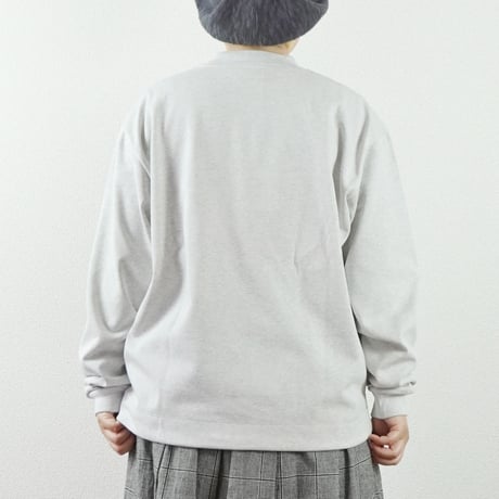 2色＊ユニセックス＊LA MOND-ラモンド-DRAWST MOCK NECK COTTON LONGTEE LM-C-207-CT