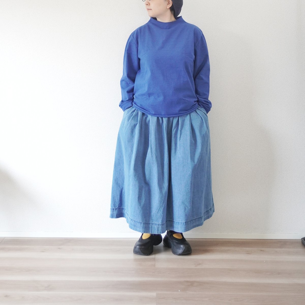 極美品 TIGRE BROCANTE ティグルブロカンテ デニムスカート レディース＊TIGRE BROCANTE-ティグルブロカンテ-10.5ozフラット