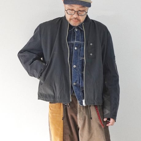 ユニセックス＊Nasngwam-ナスングワム-BARBARIAN FLIGHT JACKET/ブラック
