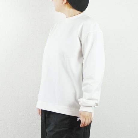2色＊ユニセックス＊LA MOND-ラモンド-DRAWST MOCK NECK COTTON LONGTEE LM-C-207-CT
