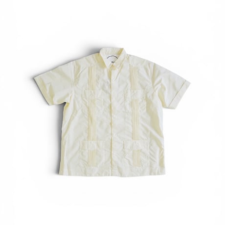＊ユニセックス＊BURLAP OUTFITTER 【バーラップアウトフィッター】- S/S GUAYABERA SHIRT/ ショートスリーブ ガヤベラ シャツ/オフホワイト