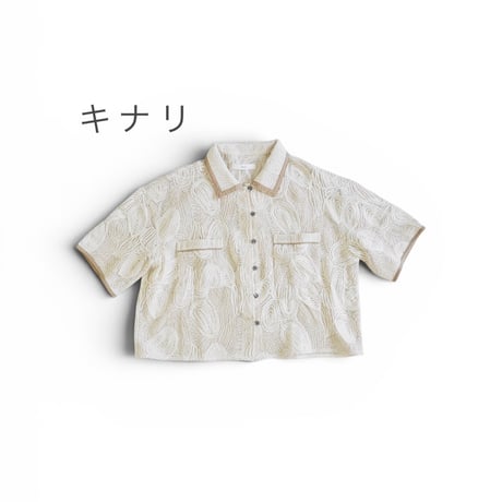 ＊レディース＊KELEN-ケレン-ショート丈刺繍メッシュシャツ"DAG"