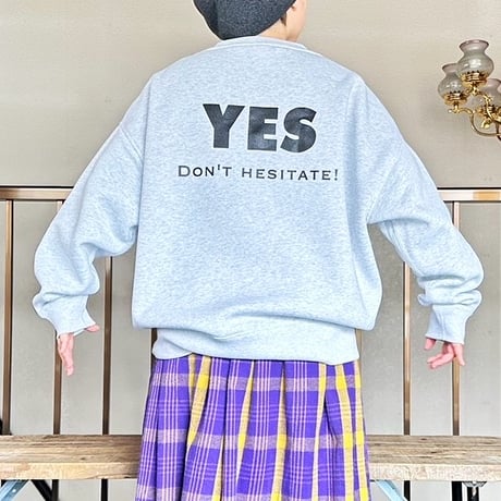 ユニセックス Repeat/Repeat（リピート/リピート） SAY to YES クルースウェット / 杢グレー