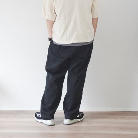 2色＊ユニセックス＊TIGRE BROCANTE-ティグルブロカン-11.5オンスデニム バックポケットカーゴパンツ/フェード、ブラック