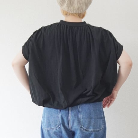 3色＊レディース＊SLOWHANDS-スローハンズ-POOFY Back-Gathered T-Shirt