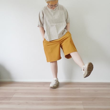 2色＊ユニセックス＊SLOWHANDS-スローハンズ-nylon×polyester stretch Treck Shorts