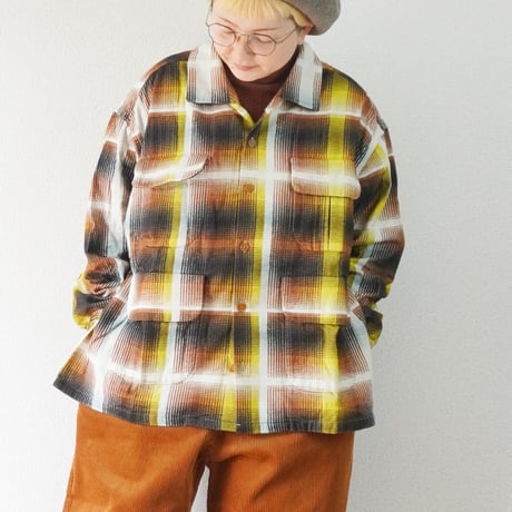 2色ユニセックス＊IMPRESTORE-インプレストア-Printed flannel shirt / J.FOX
