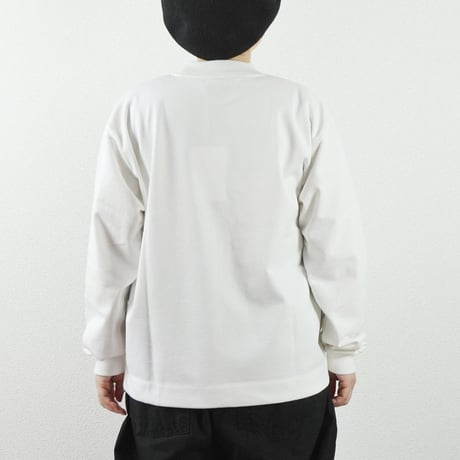 2色＊ユニセックス＊LA MOND-ラモンド-DRAWST MOCK NECK COTTON LONGTEE LM-C-207-CT
