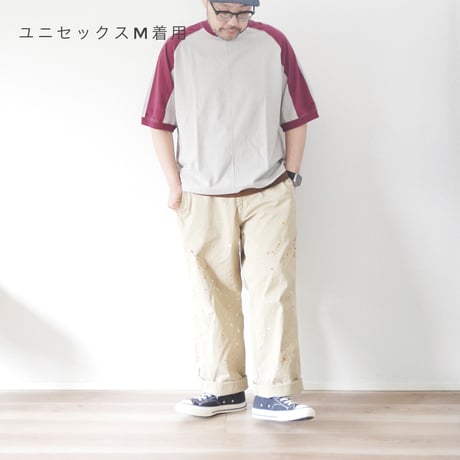 ＊ユニセックス＊TIGRE BROCANTE-ティグルブロカンテ-40/2モダン天竺クアトロ半袖T /エンジ