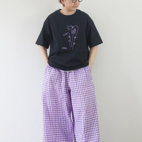 ＊ユニセックス＊ämne-アンヌ-" Blåklocka " half sleeve tee / amn-CS-096