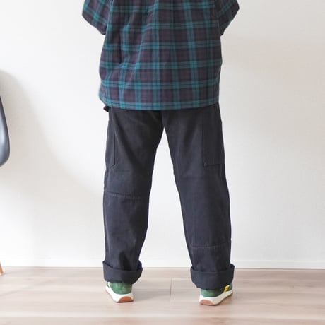 ＊ユニセックス＊YOUSED-ユーズド-DOUBLE BLACK PAINTER PANTS ブラック2度染めペインターパンツ