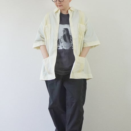 ＊ユニセックス＊BURLAP OUTFITTER 【バーラップアウトフィッター】- S/S GUAYABERA SHIRT/ ショートスリーブ ガヤベラ シャツ/オフホワイト