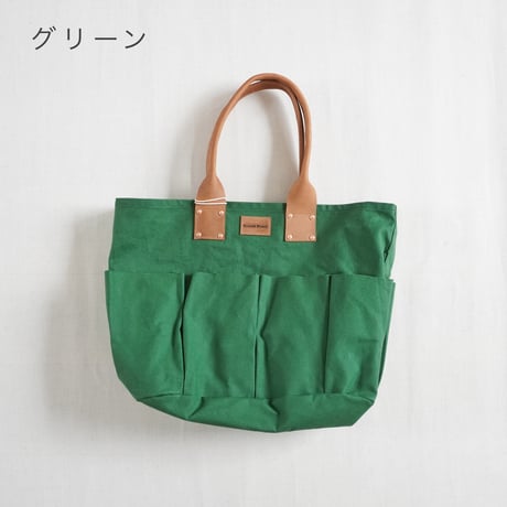 2色＊goods＊WE ARE ONE×Rabbit Hutch-パラフィン加工10号帆布 ショルダートート/マスタード、グリーン