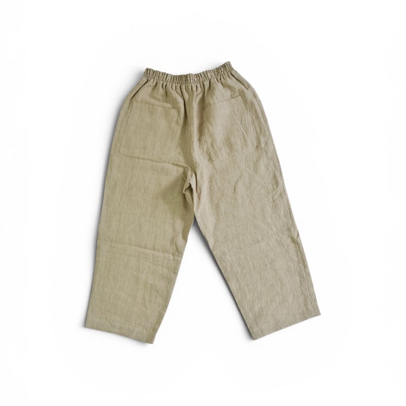 LEQUIO ベージュ リネン イージーパンツ 7/17再々々入荷＊レディース＊Linen ya-リネンヤ-リネンイージーパンツ