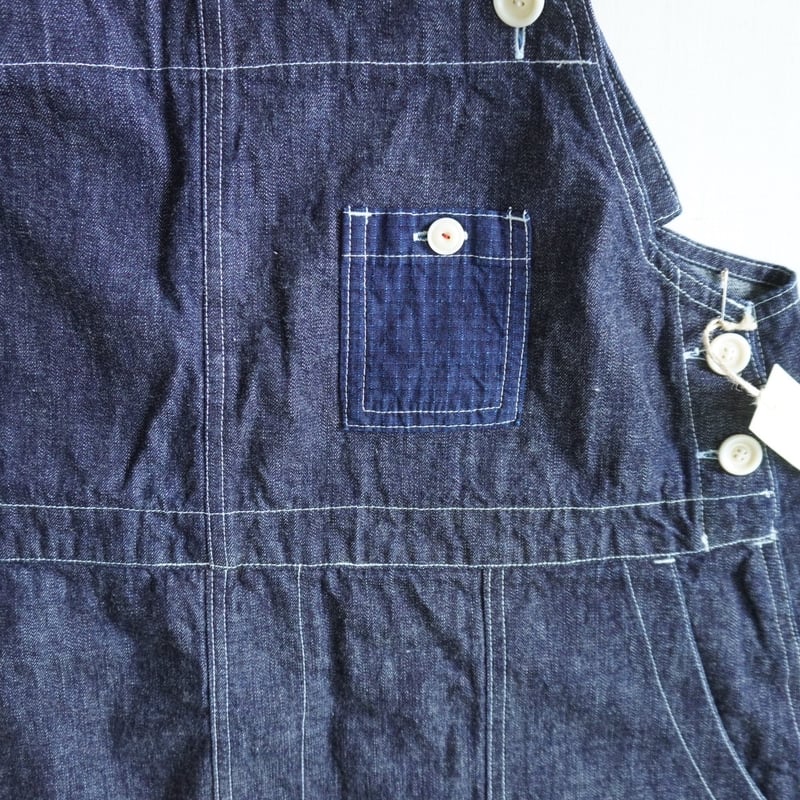 快晴堂　デニムサロペット レディース＊快晴堂-裾ダーツオーバーオールスカート Girl's