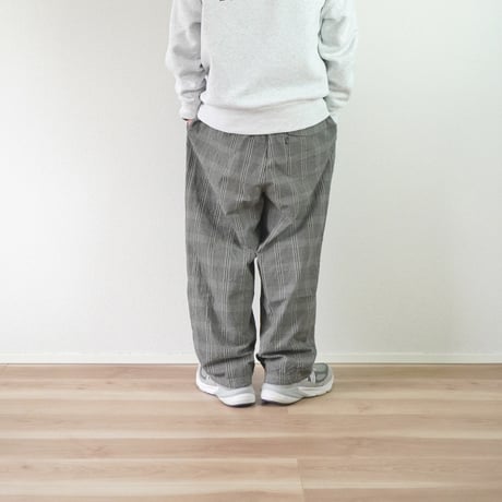 2色ユニセックス＊have a good day-ハブアグッドデイ-Plaid volume pants チェックボリュームパンツ